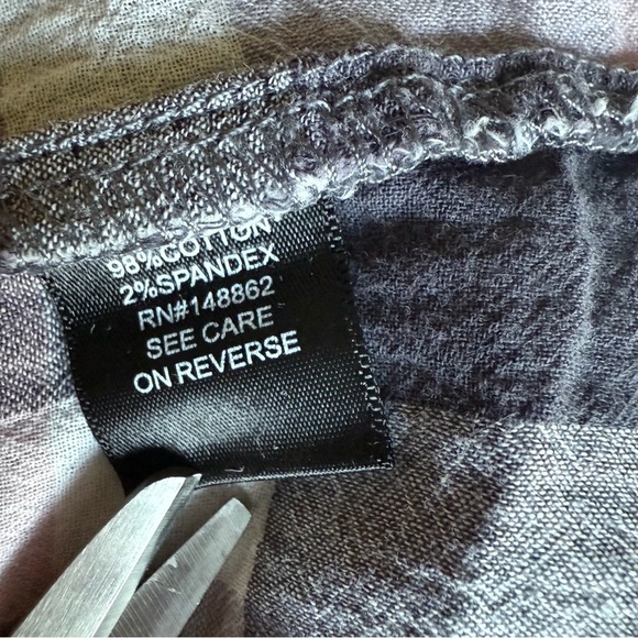 Torrid Windowpane Plaid Popover Shirt Women’s 4X 3/4 Roll Tab Sleeves Country - Picture 11 of 13